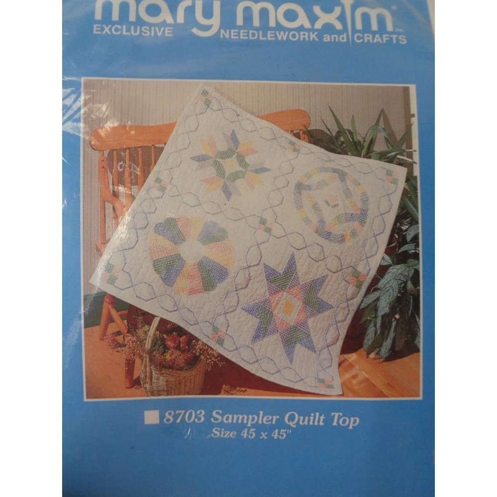 Mary Maxim 8703 Sampler Quilt Top 45" x 45"